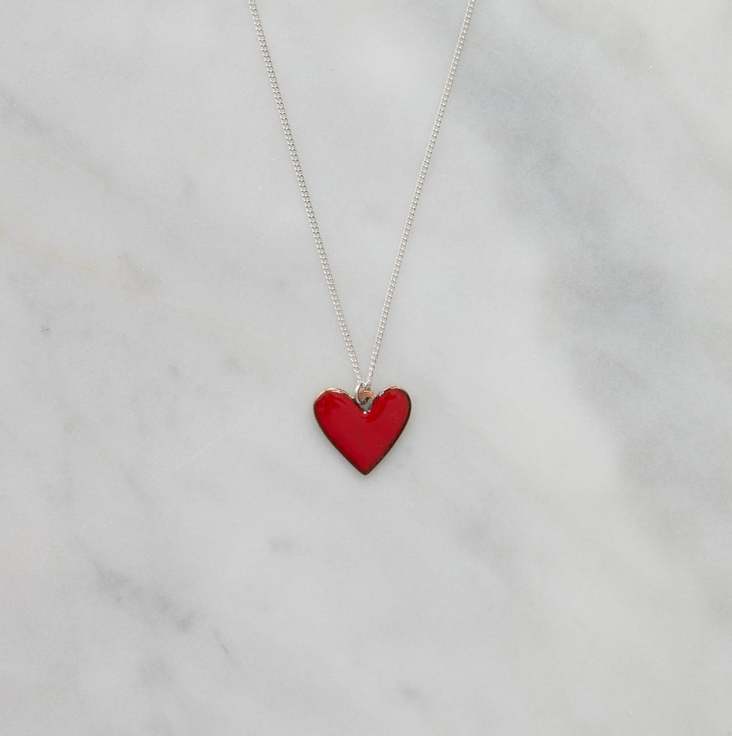 Tiny enamel heart