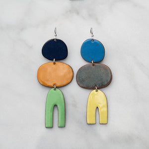 Enamel abstract earrings 5