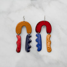 Load image into Gallery viewer, Enamel abstract earrings 7
