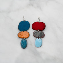 Load image into Gallery viewer, Enamel abstract earrings 4
