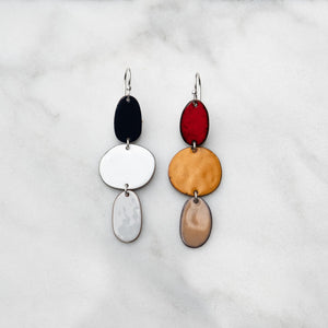 Enamel abstract earrings 9